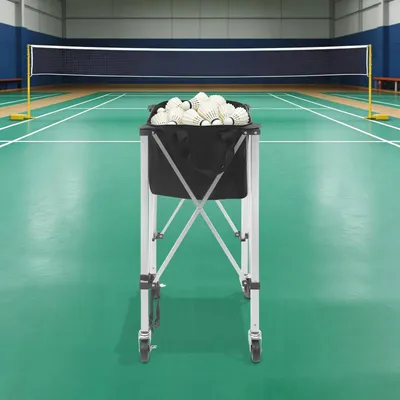 Produktbild von Tennisballwagen - Faltbarer Tennisballkorb - Tragbarer Ballaufsammler - Auf Rädern - Für Tennistraining