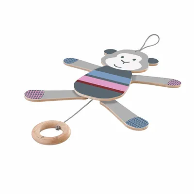 Produktbild von Selecta bellybutton Zappeläffchen, Hampelmann Affe, bewegliche Figur, Holz Spielzeug, 26 cm, 64027