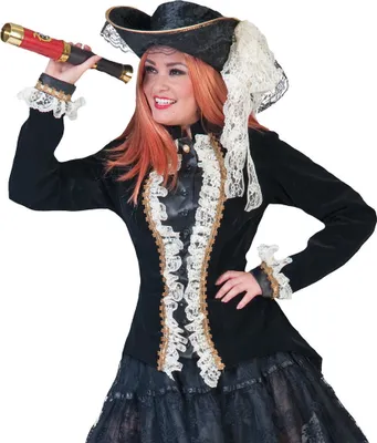 Produktbild von Hochwertige Jacke mit Rüschen - Schwarz Weiß - Gr. 36 38