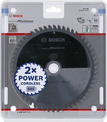 Zdjęcie produktu dla Bosch 2 608 837 771, Aluminium, Metale nieżelazne, 19 cm, 3 cm, 1,5 mm, 7900 RPM, 2 mm