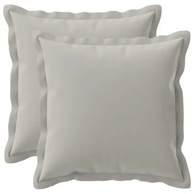 Obrázok produktu pre vidaXL Vankúšový poťah, 2 ks, farba: sivá, materiál: polyester, rozmer: 30 x 30 cm