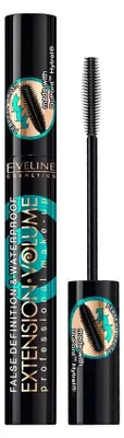 Zdjęcie produktu dla Eveline Cosmetics Extension Volume – tusz do rzęs, wodoodporność, krycie – Karton 24 szt.