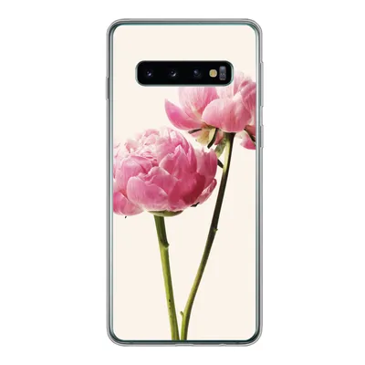 Produktbild von MuchoWow® Handyhülle Schutzhülle Hülle für Samsung Galaxy S10 Blumen - Blüte - Rosa Silikon Softcase Handy Hülle - Handytasche