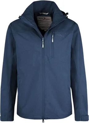 Produktbild von Blue Wave Herren Funktionsjacke Henk - Wasserdichte Outdoor-Jacke mit Mesh-Futter und abnehmbarer Kapuze in Blue Nights Größe 6XL