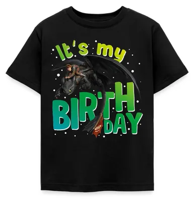 Produktbild von Spreadshirt Drachenzähmen Leicht Gemacht Geburtstags Kinder T-Shirt, 98/104 (3-4 Jahre), Schwarz