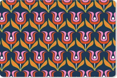 Produktbild von MuchoWow® Mauspad Mousepad Retro - Tulpe - Abstrakt - Design 27x18 cm - Mousepads - Maus Mat - Pad - Mausunterlage - Büroartikel - Desk Matten