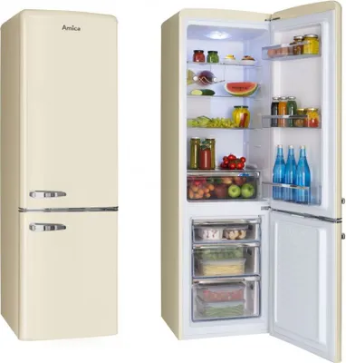 Produktbild von Kühlgefrierkombination Amica KGCN 387 100 B BxHxT 55 x 181 x 61.5 cm Kühlteil 181 l Gefrierteil 63 l