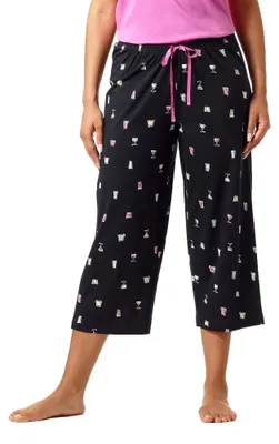 Produktbild von HUE Damen-Schlafanzug, Bedruckt, Strick, Capri-Schlafhose, hergestellt mit Tempe