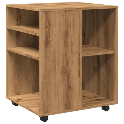 Immagine prodotto di Armadietto con Ruote Rovere Artigianale 60x53x72 cm Truciolato