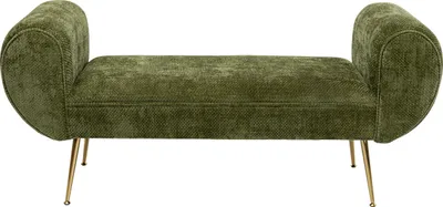 Polsterbank Trono, grün, Retro-Stil, 140x50x61 cm, 2 Sitzer