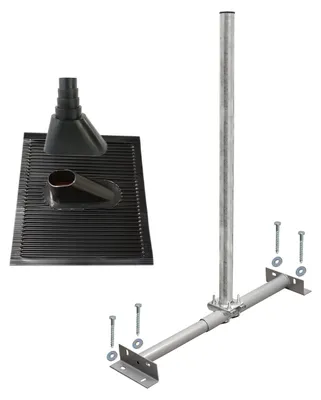 Produktbild von PremiumX BASIC SAT TV Dachsparrenhalter 100cm Mast Alu-Antennenziegel schwarz