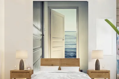 Obrázek produktu pro MuchoWow® fototapeta do obývacího pokoje nebo ložnice vinylová tapeta s motivem dveří - moře - abstraktní - voda - 170x260 cm - tapeta do obývacího pokoje