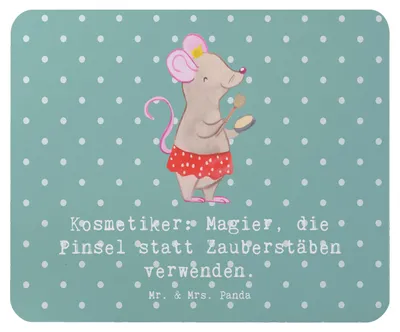 Produktbild von Mr. & Mrs. Panda Mousepad Kosmetiker Magie - Meeresbrise - Geschenk, laptop mauspad, Magier, Kosmetik, Pinseltechniken, Berufsleben, mausteppich, Mouse Pad, Schminkmagier