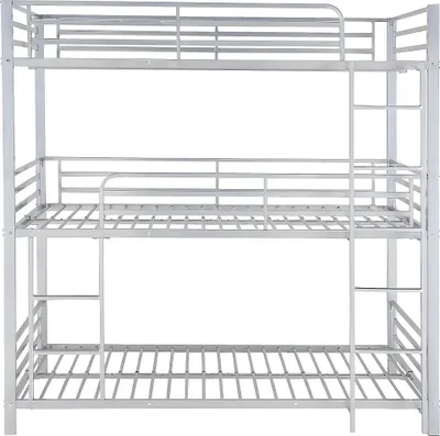 Produktbild von Etagenbett ELOUAN - 3 × 90 × 190 cm - Grau