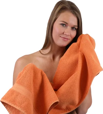 Produktbild von Betz Handtuch PREMIUM 100% Baumwolle 50x100 cm Gesicht- Hände- Körper- Handtuch Farbe - orange