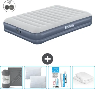 Produktbild von Bestway Luftmatratze - 2-Personen - 152 x 203 x 36 cm - Blau - Inklusive Zubehör