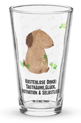 Produktbild von Mr. & Mrs. Panda Tumbler Hund Kleeblatt - Transparent - Geschenk, Glas, Gratis, Cocktailglas, Sprüche, Bierglas, Rührglas, Motivation, Wasserglas