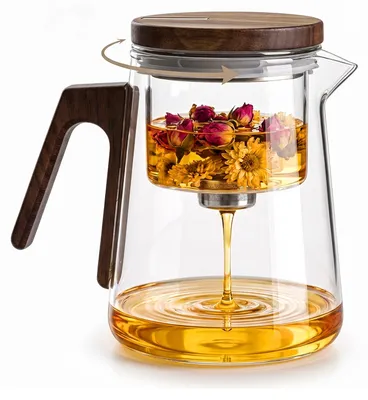 Theepot met zeef, 700 ml, Borosilicaatglas, hittebestendig