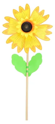 Productafbeelding van Windmolen, 24 cm, zonnebloem, houten windmolen met 6 bladen