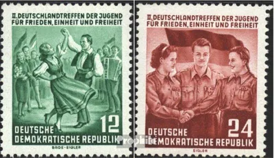 Produktbild von Briefmarken DDR 1954 Mi 428-429 (kompl.Ausg.) postfrisch Deutschlandtreffen der Jugend