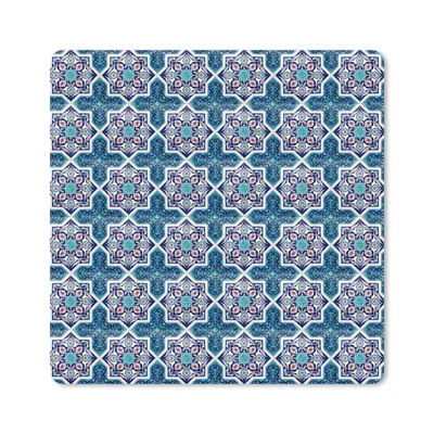 Produktbild von MuchoWow® Mauspad Mousepad Ein marokkanisches Mosaikfliesenmuster, bei dem hauptsächlich die Farbe Blau verwendet wird 20x20 cm - Mousepads - Maus Mat - Pad - Mausunterlage - Desk Mat - Bureauartikeln
