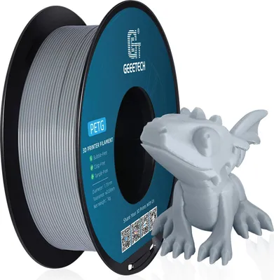 Obrázek produktu pro Filament pro 3D tiskárny – PETG 1,75 mm – cívka 1 kg – vakuově balené – šedá