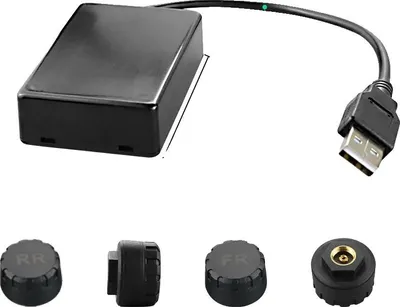 Immagine prodotto di Sistema di monitoraggio della pressione dei pneumatici, alimentato tramite USB, sensori interni ed esterni, TPMS (esterno)