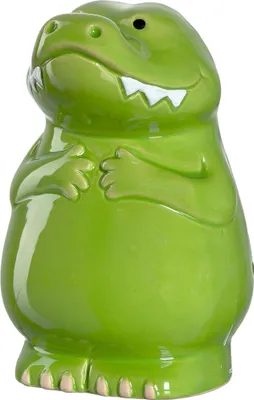 Produktbild von Leonardo Bambini Krokodil Spardose, Keramik Sparschwein mit Schlüssel, Geschenk für Kinder, Jungen Mädchen, 12,8 cm, grün bunt, 039194