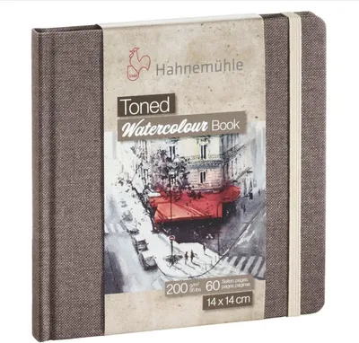 Produktbild von Hahnemühle 10625182, Aquarellblock mit Farbstich, 14 cm x 14 cm, Beige