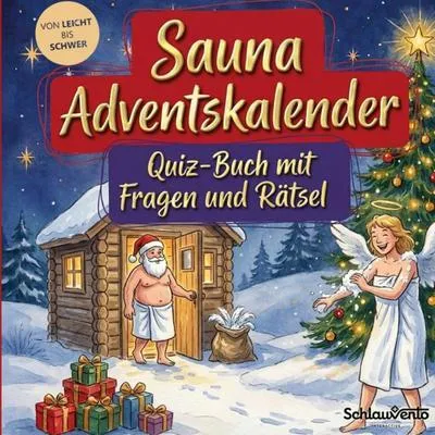 Produktbild von Sauna-Adventskalender: Quiz-Buch mit Fragen und Rätsel
