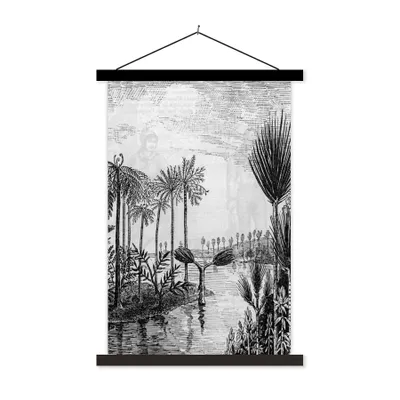 Produktbild von MuchoWow® Textilposter Pflanzen - Natur - Design 40x60 cm mit schwarzem Rahmen - Wanddekorationen