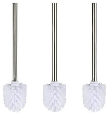 Produktbild von WENKO WC-Bürste mit Edelstahlstiel Glänzend 3er Set, Ø 8 x 35 cm