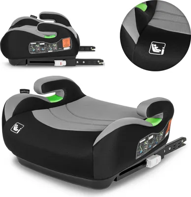 Obrázok produktu pre Podsedák Lionelo Luuk Fix i-Size, od: od 2 rokov, do: do 4 rokov alebo dlhšie, od 22,00 kg, do 36,00 kg, ISOFIX - sivý