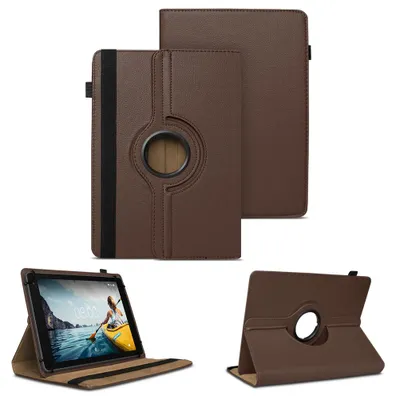 Produktbild von Tablet Hülle für XGODY Tab 10.1 Schutzhülle Cover Schutz Case 360 Grad DrehbarFarben:Braun