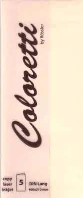 Produktbild von Coloretti Karten 5 Stück DL creme