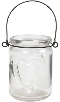 Produktbild von Kerzenglas/Laterne, L 9,5 cm, D 7 cm, 12 Stk/ 1 Pck [HOB-55849]