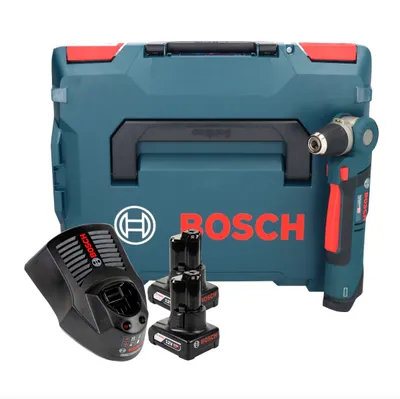 Produktbild von Bosch Professional GWB 12V-10 Akku Winkelbohrmaschine 12 V + 2x Akku 6,0 Ah + Ladegerät + L-Boxx