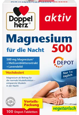 Obrázok produktu pre Doppelherz Horčík 500 na noc 100 kapsúl