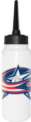 Produktbild von NHL Eishockey Trinkflasche, 1000 ml Fassungsvermögen, langer Trinkhalm, NHL-Teams: Columbus Blue Jackets
