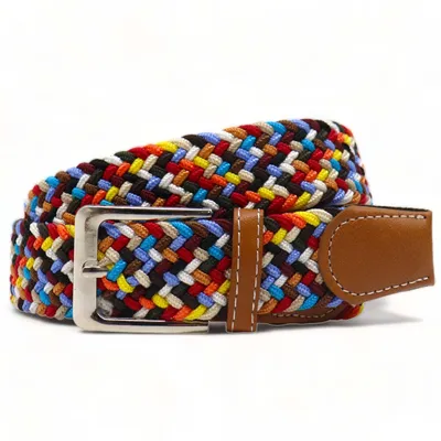 Produktbild von Komfortabel Elastische Geflochtener Stretch Gürtel - Stretchbelt - Stoffgürtel - Gürtel Flecht - Damen und Herren – undefined / Mehrfarbig