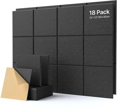 Obrázek produktu pro 18 kusů akustických panelů, samolepicích, pro absorbci zvuku