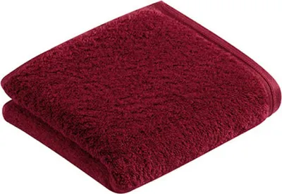 Produktbild von Vossen 118084 | Handtuch Vegan Life Handtuch, 50 x100 cm - Farbe: Ruby - Größe: 50 x 100 cm