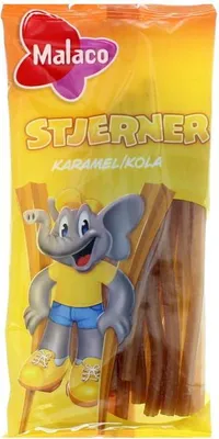 Produktbild von Malaco Stjerner Karamel/Kola 92g