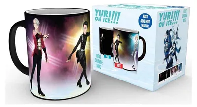 Wärmeändernde Tasse Yuri auf Eis, 300 ml, Keramik, Reisetasse