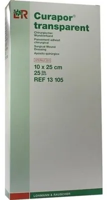 Productafbeelding van Curapor transparante, steriele wondpleister, 7x5 cm, 25 stuks, voor professioneel gebruik