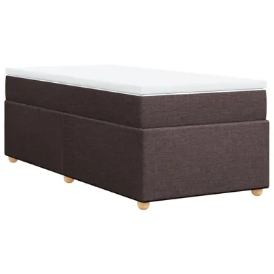 Produktbild von vidaXL Boxspringbett mit Matratze Dunkelbraun 100x200 cm Stoff