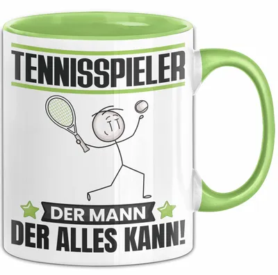 Produktbild von Tennisspieler Tasse Geschenk für Tennisspieler Der Mann Der Alles Kann Geschenkidee zum Geburtstag (Grün)