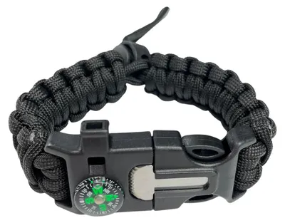 Obrázek produktu pro Paracordový náramek Partizan Tactical černý