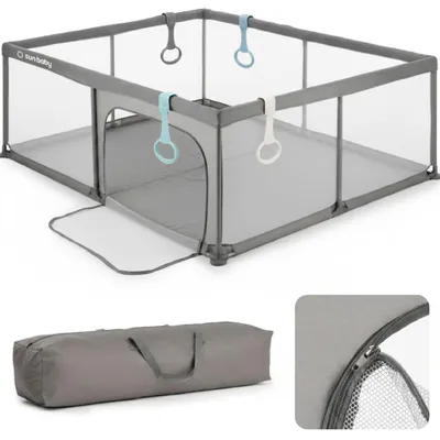 Immagine prodotto di Box per bambini Playpen baby 150x200 cm GRIFFE Pieghevole Struttura sicura e stabile per gattonare per bambini con rete traspirante e base antiscivolo