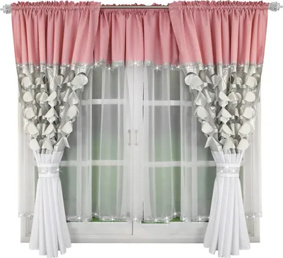 Produktbild von Fertigvorhang Malaga 590x160 Zirkonia Laser, Rosa